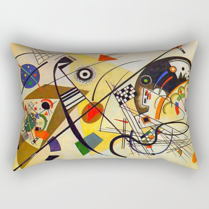 Wassily Kandinsky Transverse Line, colorful  Rectangular Pillow Gallery Image 2