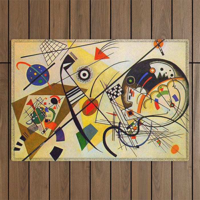 Wassily Kandinsky Transverse Line, colorful  Outdoor Rug Gallery Image 1