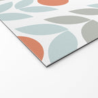 Mid Century Modern Retro Leaf and Circle Pattern Welcome Mat Gallery Image 2