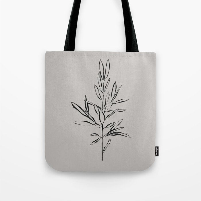 Elegant Olive Branch Tote Bag Gallery Image 1