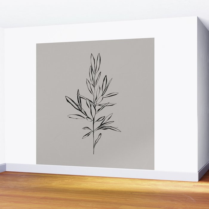 Elegant Olive Branch Wall Mural Gallery Image 2