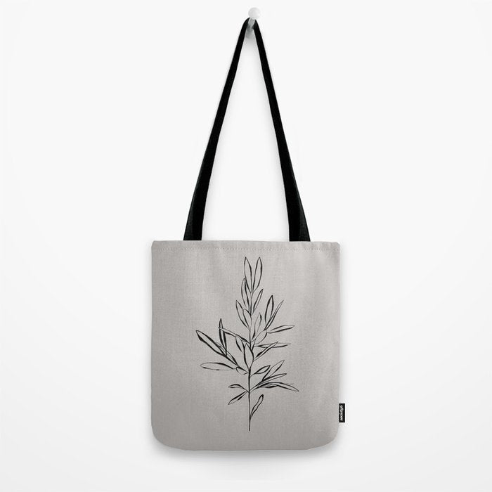 Elegant Olive Branch Tote Bag Gallery Image 2