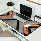 Urban Tribal Pattern No.2 - Concrete and Wood Desk Mat Gallery Image 2