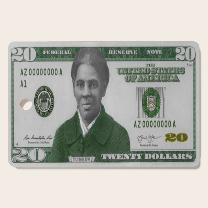 Proposed African American Icon Harriet Tubman Single U.S. Mint 20 Dollar bill Cutting Board Gallery Image 1
