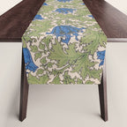 William Morris Blue Anemone  Table Runner Gallery Image 1
