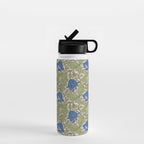 William Morris Blue Anemone  Water Bottle Gallery Image 1