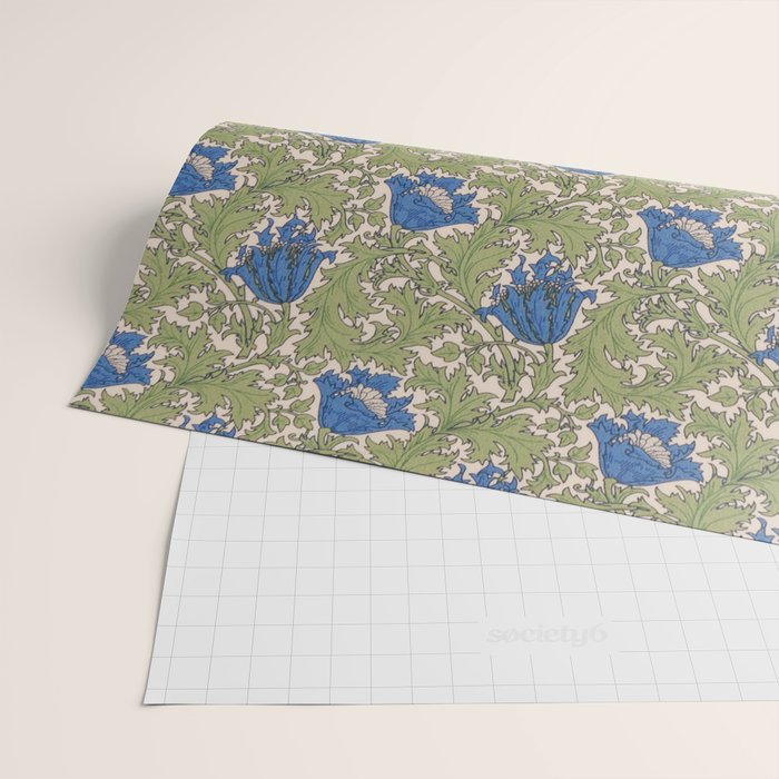 William Morris Blue Anemone  Wrapping Paper Gallery Image 2