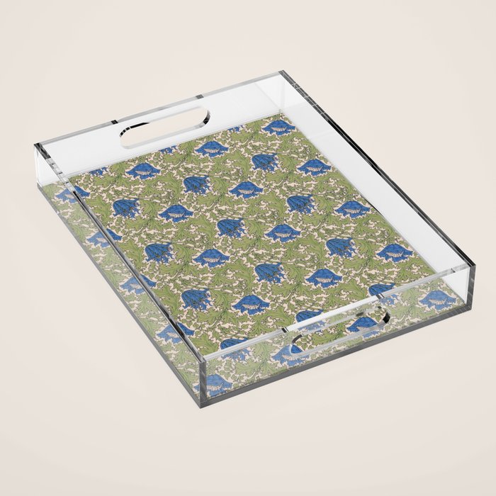 William Morris Blue Anemone  Acrylic Tray Gallery Image 1