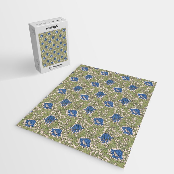 William Morris Blue Anemone  Jigsaw Puzzle Gallery Image 2