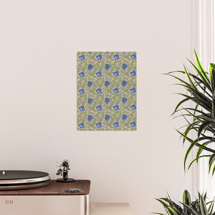 William Morris Blue Anemone  Poster Gallery Image 2