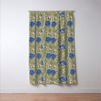 William Morris Blue Anemone  Window Curtain Gallery Image 3