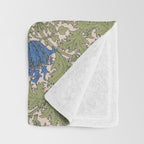 William Morris Blue Anemone  Throw Blanket Gallery Image 3