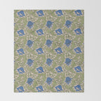 William Morris Blue Anemone  Throw Blanket Gallery Image 2