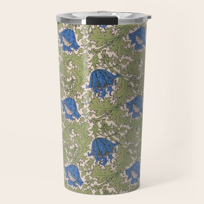 William Morris Blue Anemone  Travel Mug Gallery Image 1