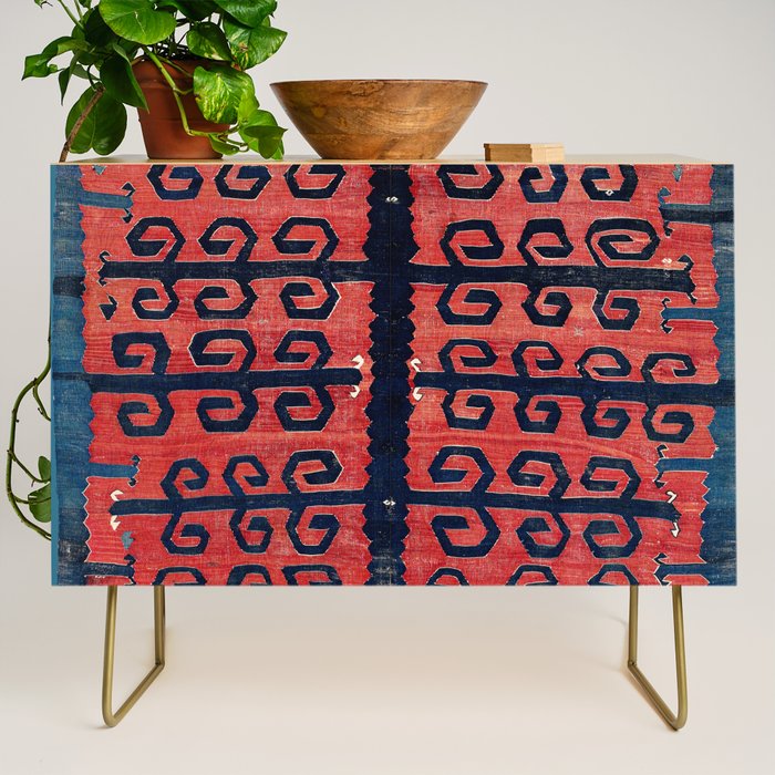 Yüncü  Antique Balikesir Turkish Kilim Print Credenza Gallery Image 1