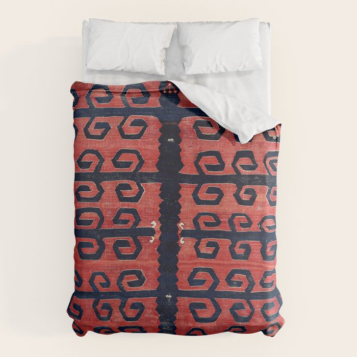 Yüncü  Antique Balikesir Turkish Kilim Print Duvet Cover Gallery Image 6