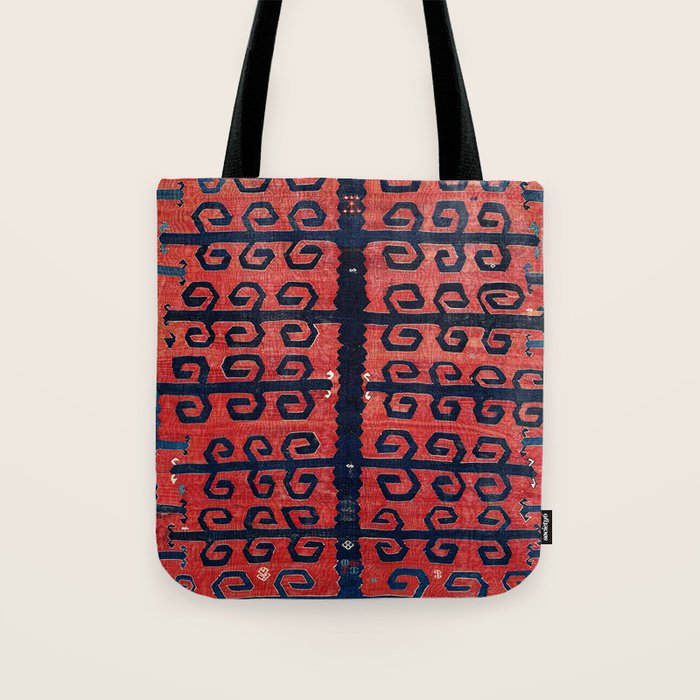 Yüncü  Antique Balikesir Turkish Kilim Print Tote Bag Gallery Image 1