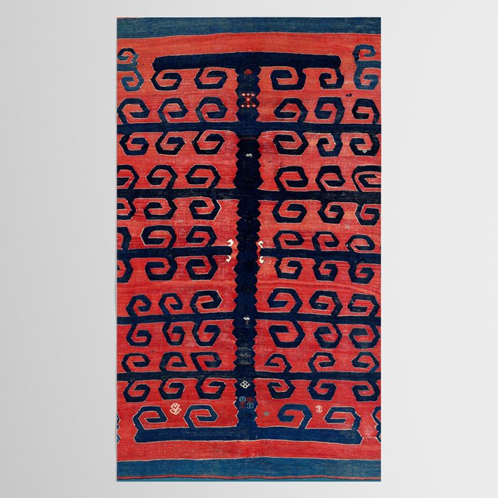 Yüncü  Antique Balikesir Turkish Kilim Print Tablecloth Gallery Image 2