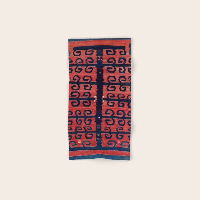 Yüncü  Antique Balikesir Turkish Kilim Print Bath Towel Gallery Image 1