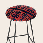 Yüncü  Antique Balikesir Turkish Kilim Print Stool Gallery Image 2