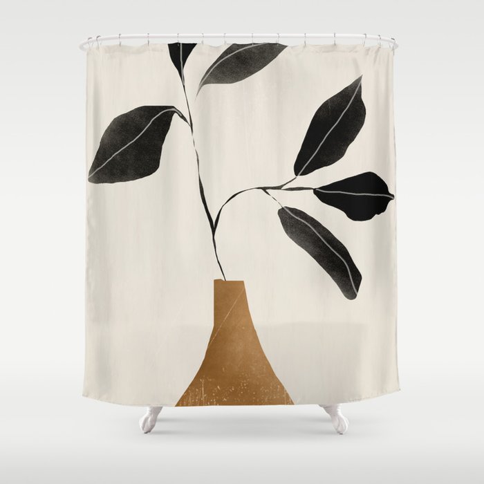 minimal plant 6 Shower Curtain Gallery Image 1