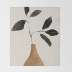 minimal plant 6 Throw Blanket Gallery Image 2