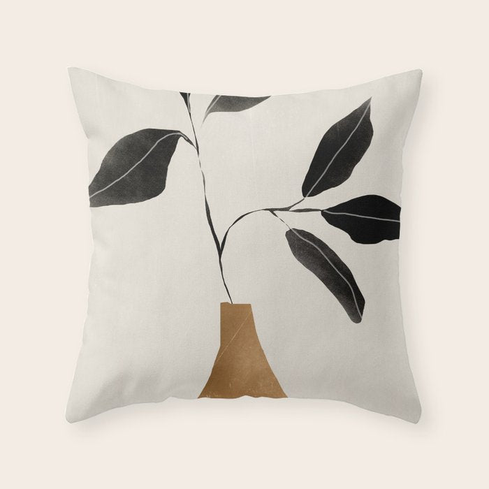 minimal plant 6 Throw Pillow Gallery Image 1