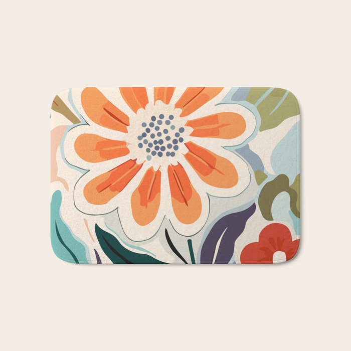 Charlotte Flower Market Print Bath Mat Gallery Image 1