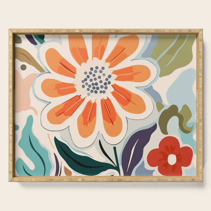 Charlotte Flower Market Print Serving Tray Gallery Image 1