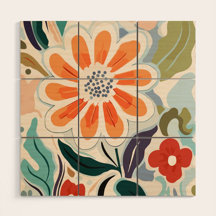 Charlotte Flower Market Print Wood Wall Art Gallery Image 1