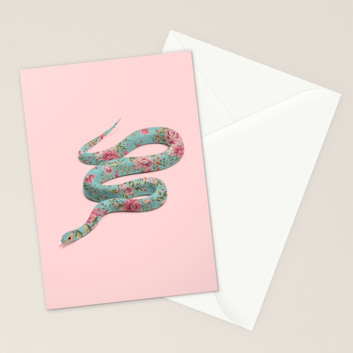 FLORAL SNAKE Stationery Card Gallery Image 2