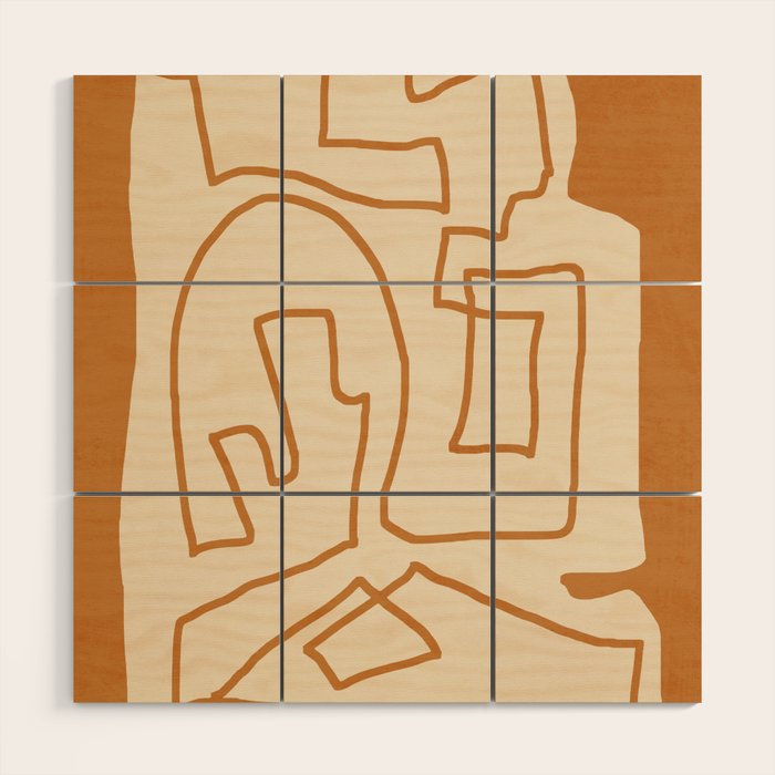 Abstract line art/3 Wood Wall Art Gallery Image 1