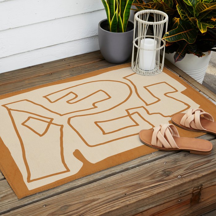 Abstract line art/3 Outdoor Rug Gallery Image 2