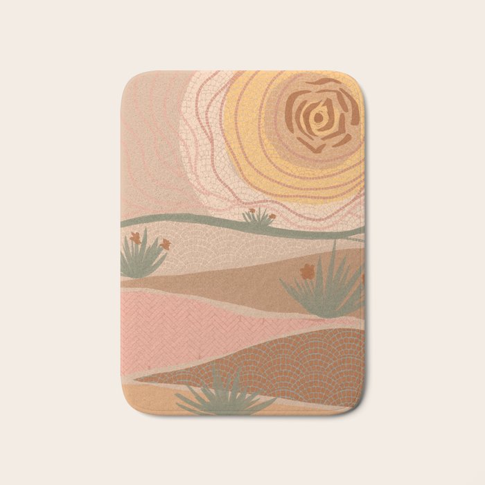 Rosy Sun and Hills Bath Mat Gallery Image 1