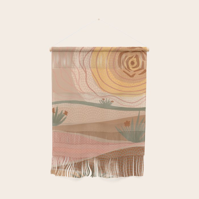 Rosy Sun and Hills Wall Hanging