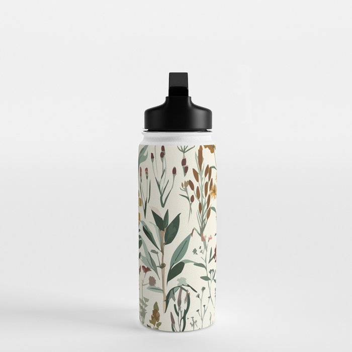 Nostalgic Wildflowers Floral Water Bottle Gallery Image 3