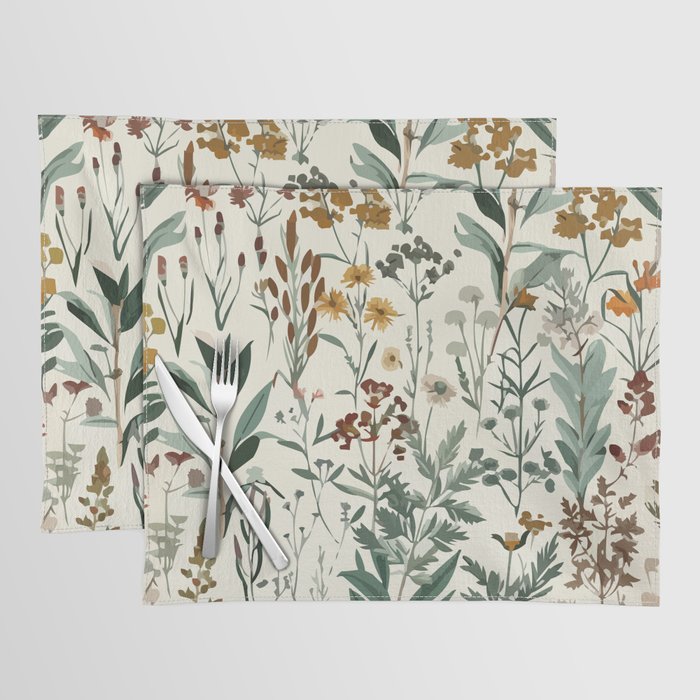 Nostalgic Wildflowers Floral Placemat Gallery Image 1
