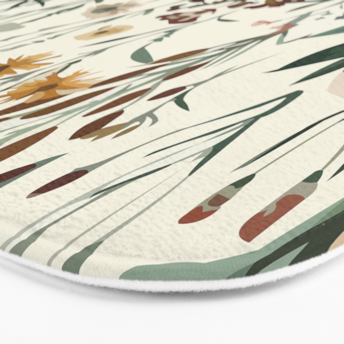Nostalgic Wildflowers Floral Bath Mat Gallery Image 3
