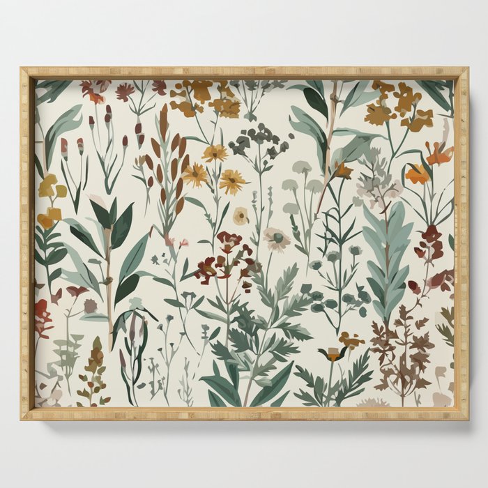 Nostalgic Wildflowers Floral Serving Tray Gallery Image 1