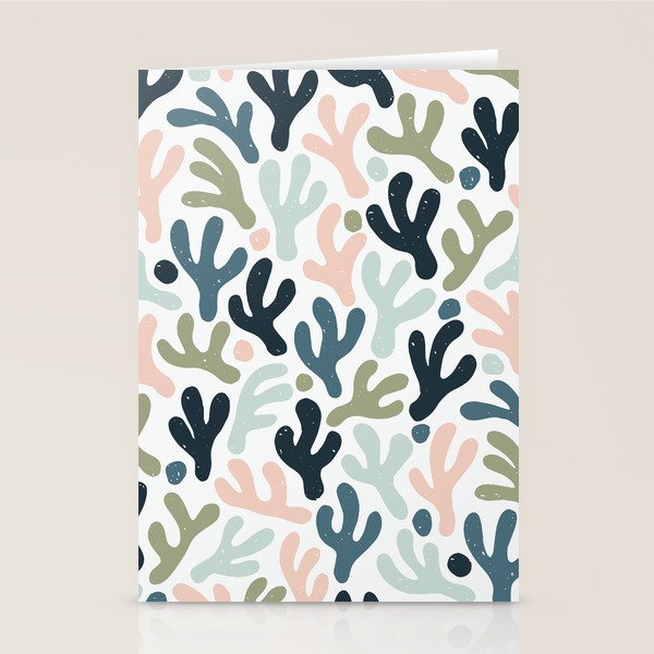 Abstract Corals Stationery Card Gallery Image 1