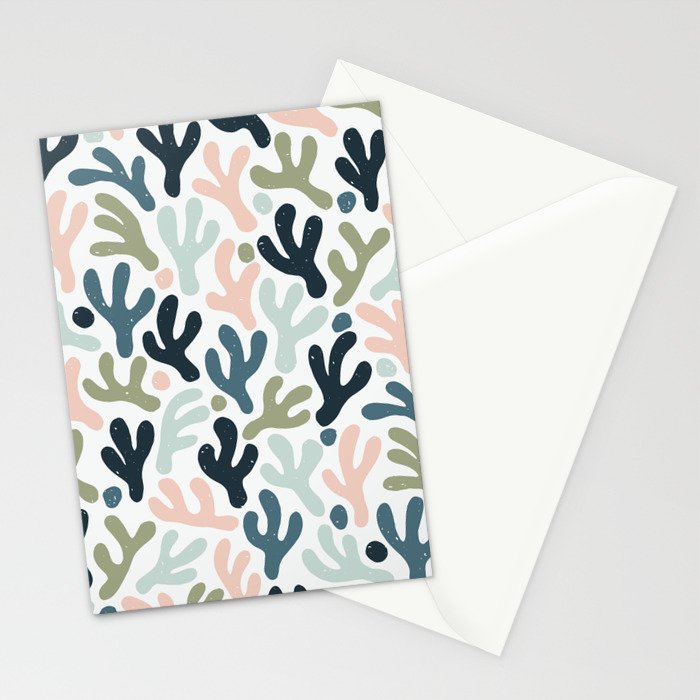 Abstract Corals Stationery Card Gallery Image 2