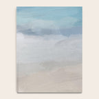 Beach Dream I - Light Aqua Blue Ocean Shore Waves Horizon Sandy Beige Abstract Ocean Painting Notebook Gallery Image 4