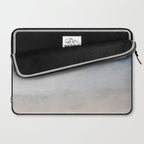 Beach Dream I - Light Aqua Blue Ocean Shore Waves Horizon Sandy Beige Abstract Ocean Painting Laptop Sleeve Gallery Image 2