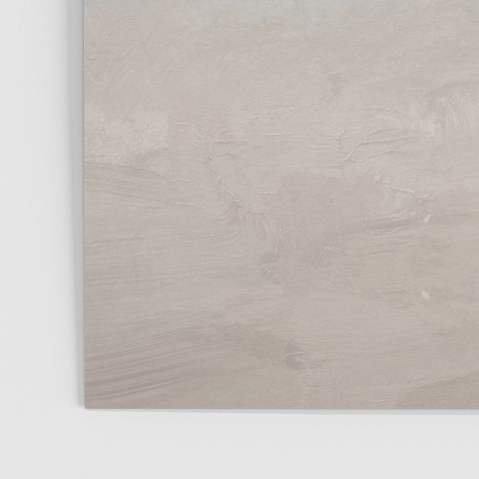 Beach Dream I - Light Aqua Blue Ocean Shore Waves Horizon Sandy Beige Abstract Ocean Painting Poster Gallery Image 3