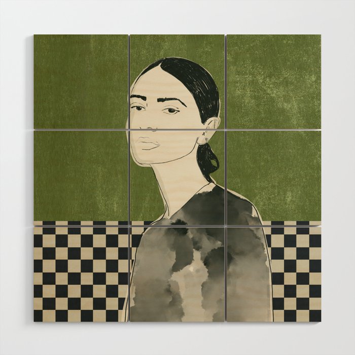 Girl Portrait Wood Wall Art Gallery Image 1