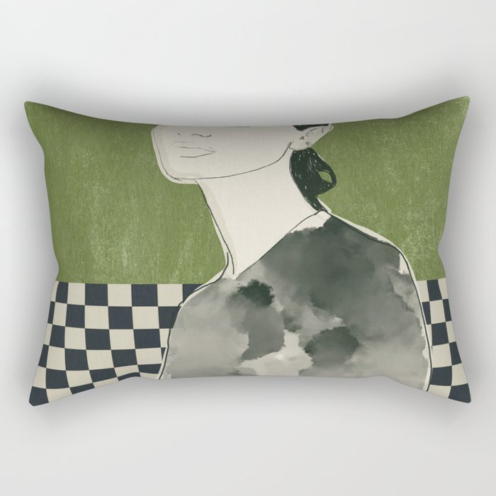 Girl Portrait Rectangular Pillow Gallery Image 2