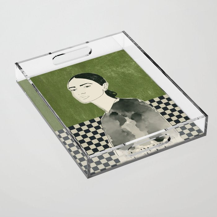 Girl Portrait Acrylic Tray Gallery Image 1