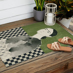 Girl Portrait Outdoor Rug Gallery Image 2