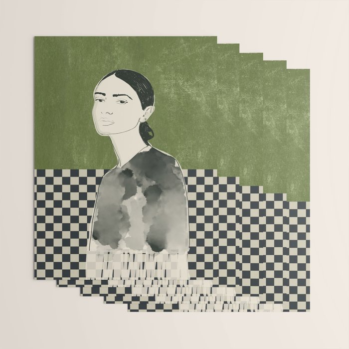 Girl Portrait Wrapping Paper Gallery Image 3