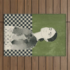 Girl Portrait Outdoor Rug Gallery Image 1